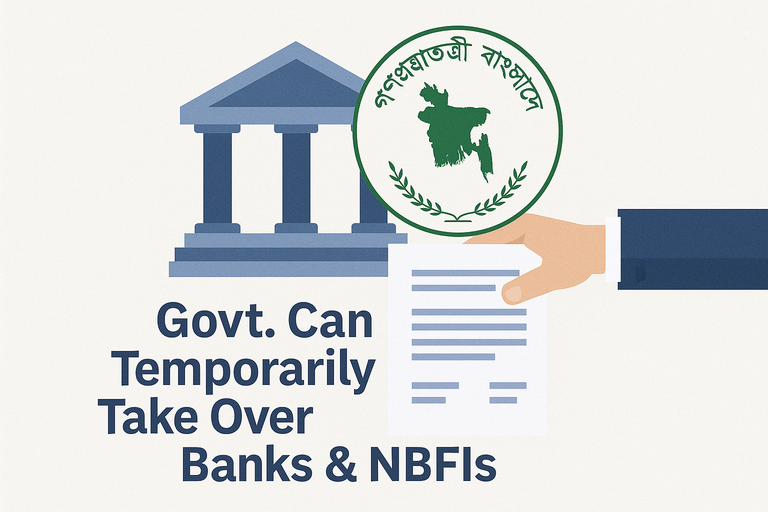 Govt Can Temporarily Take Over Troubled Banks and NBFIs Under New Ordinance