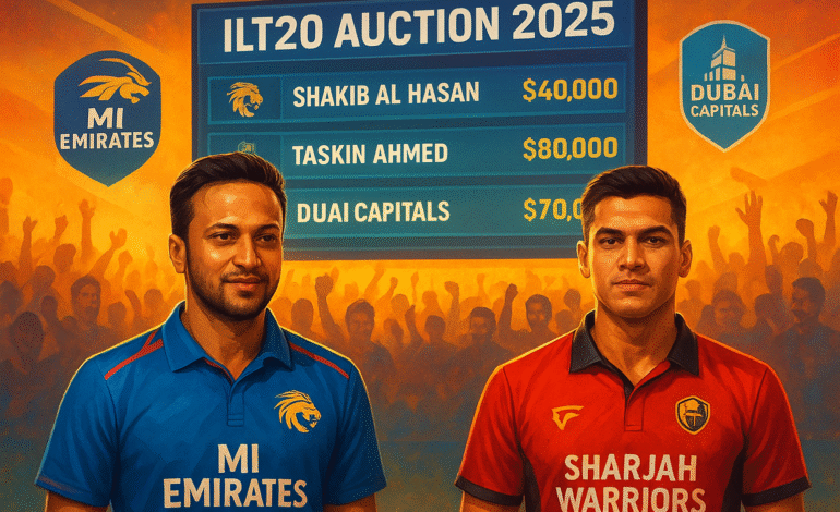 ILT20 Auction 2025: Bangladeshi Star Duo Shakib-Taskin Secure Deals
