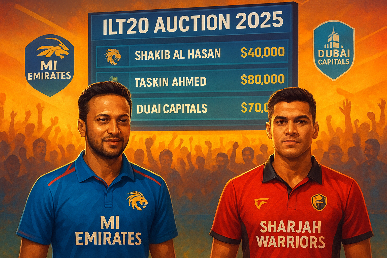ILT20 Auction 2025: Bangladeshi Star Duo Shakib-Taskin Secure Deals