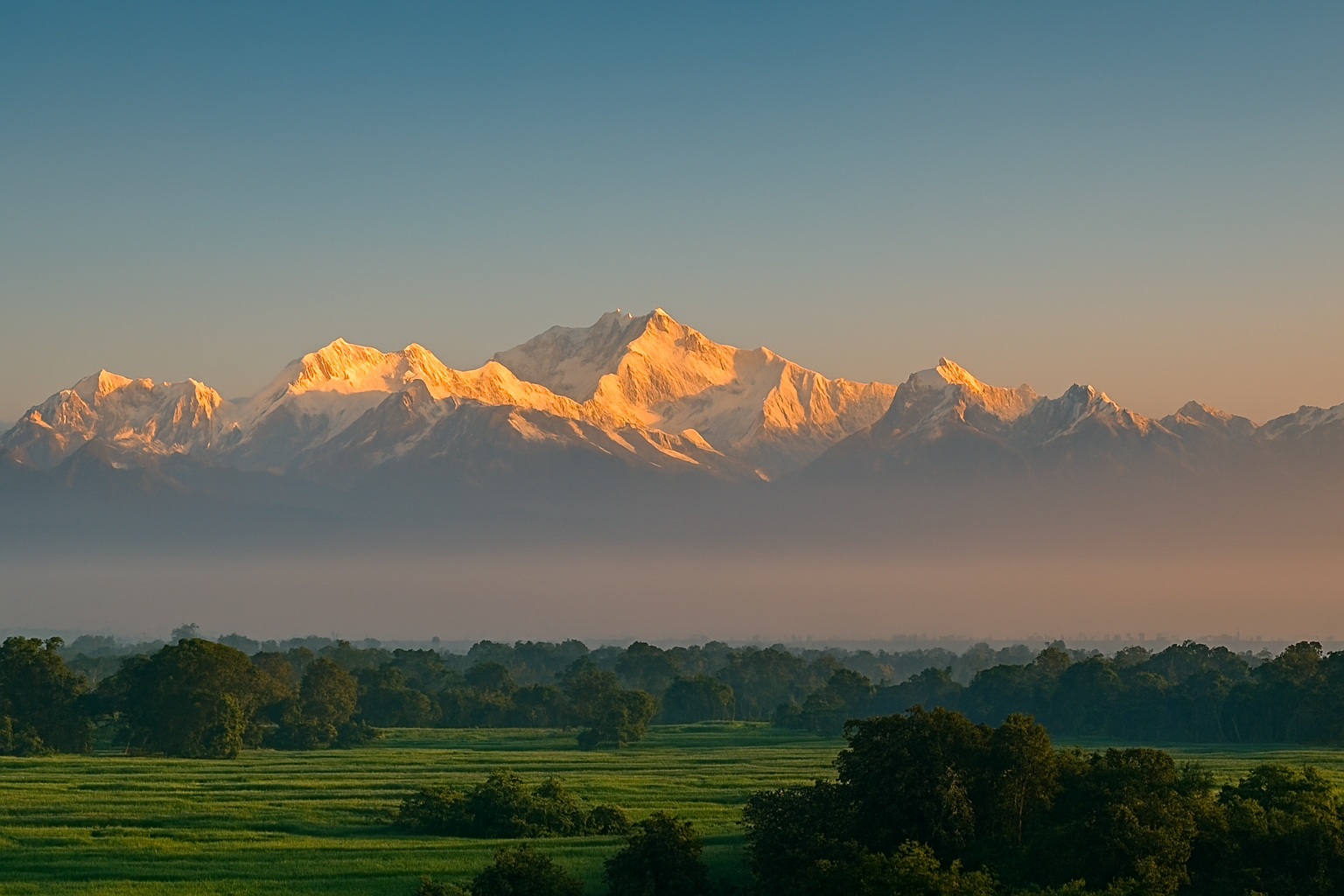 Kanchenjunga Shines Over Panchagarh: A Rare Himalayan View