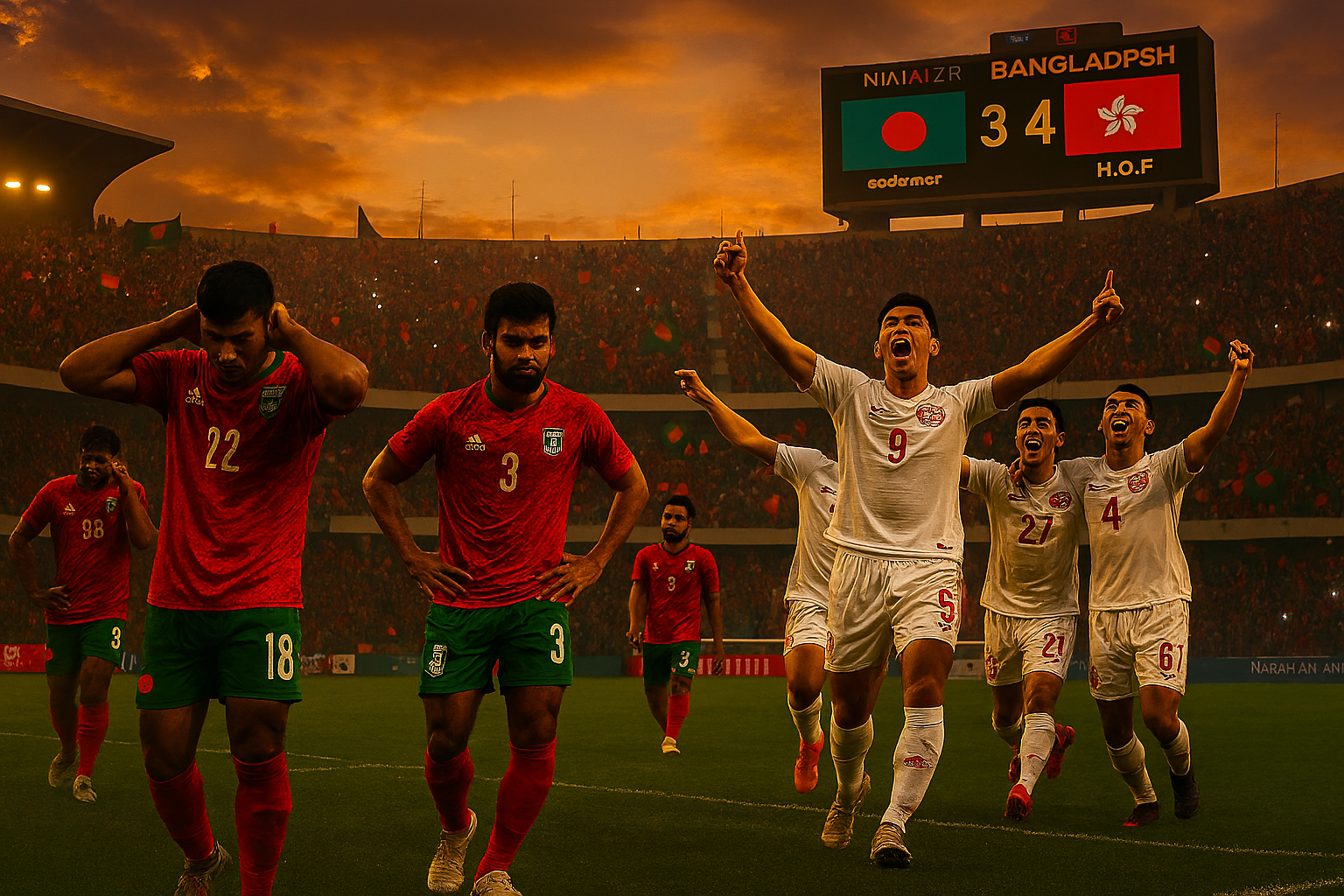 Bangladesh’s Heartbreak: Hong Kong Edge Seven-Goal Thriller