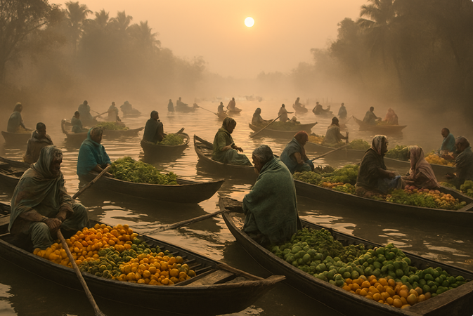 Boithakata Floating Market: Venice of Bangladesh