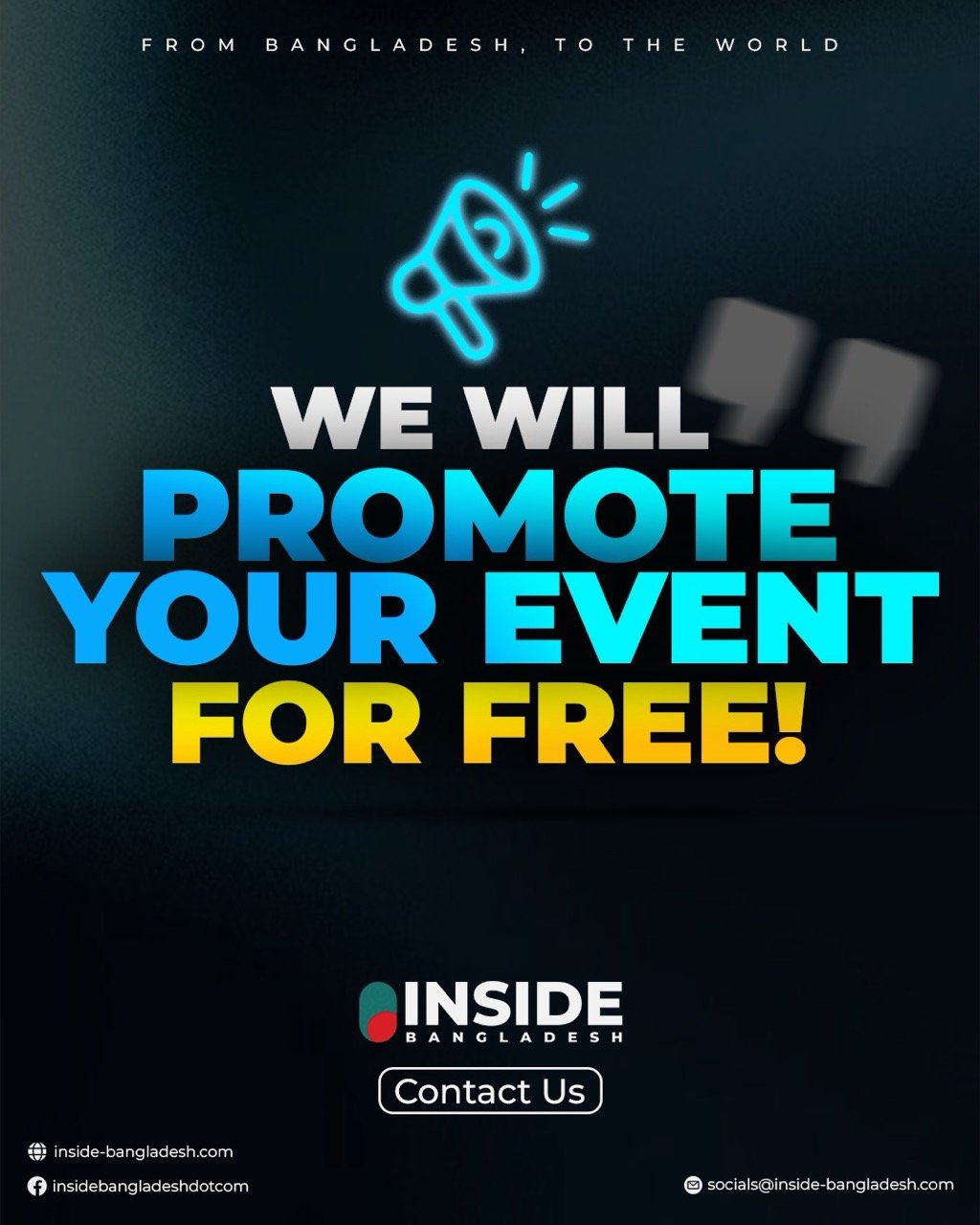 Promote Your Events | Inside Bangladesh
