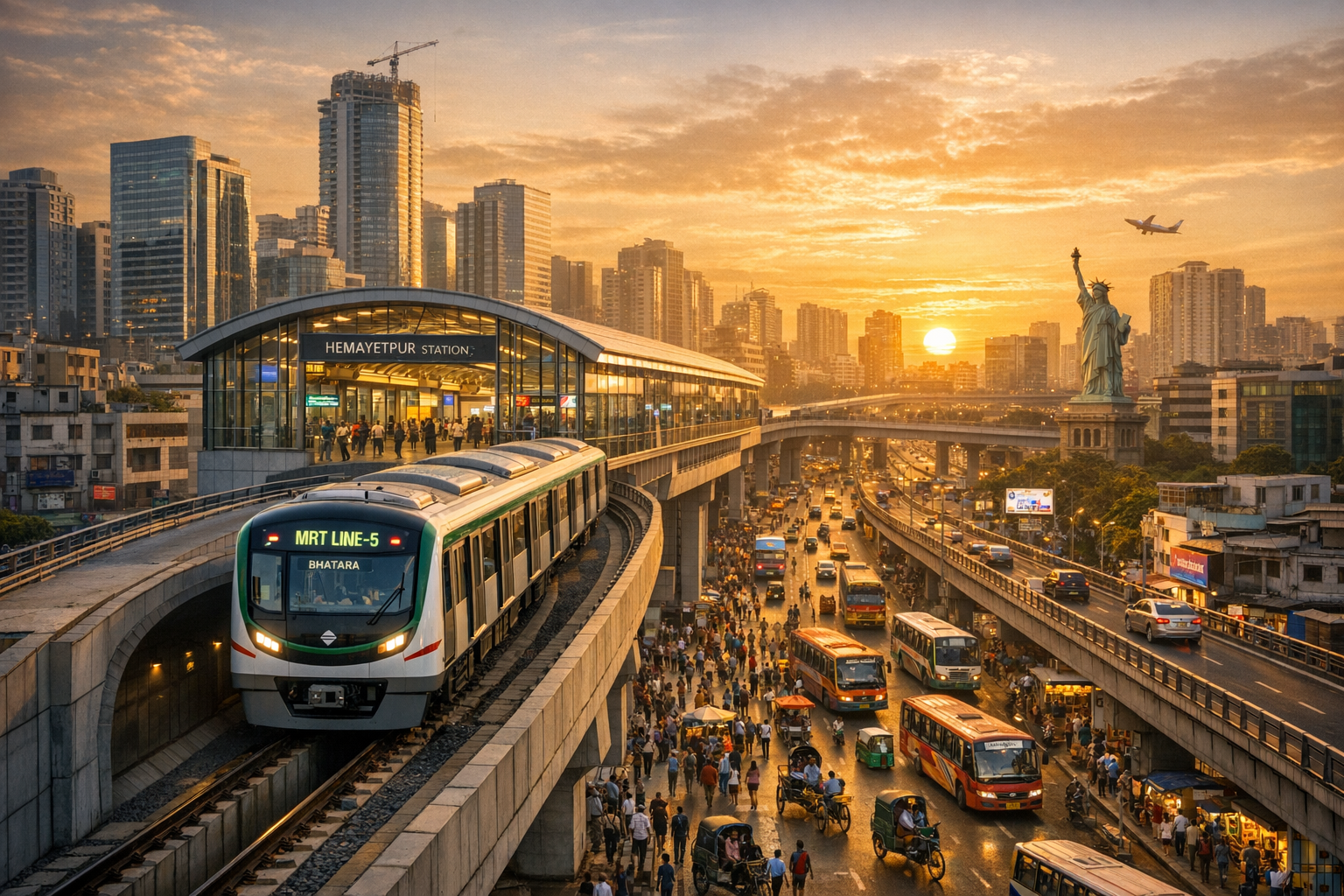 Metro Rail Expansion from Bhatara to Hemayetpur Gains Momentum: Dhaka’s Game-Changer by 2030