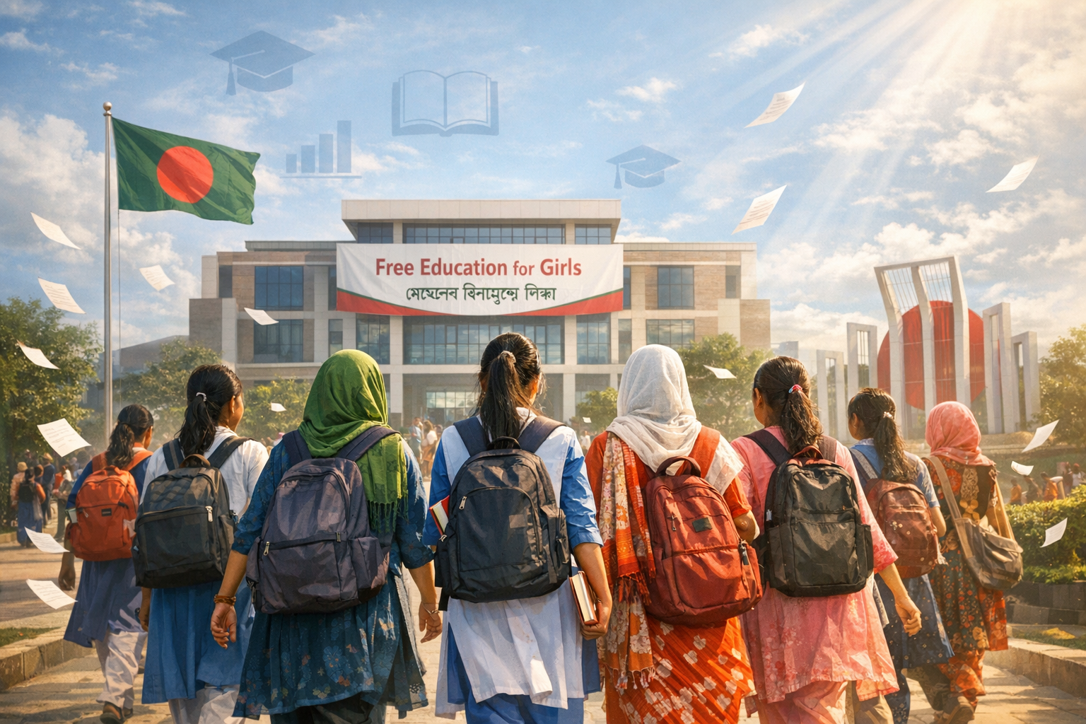 Bangladesh Announces Free Undergraduate Education for Girls: A Landmark Step Toward Gender Equality